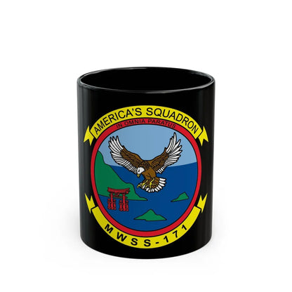 MWSS 171 America (USMC) Black Coffee Mug-11oz-Go Mug Yourself