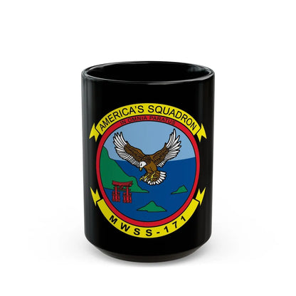 MWSS 171 America (USMC) Black Coffee Mug-15oz-Go Mug Yourself