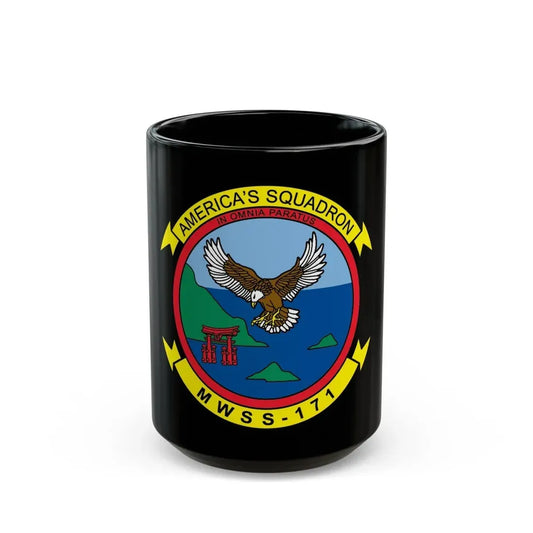 MWSS 171 America (USMC) Black Coffee Mug 15oz - Go Mug Yourself