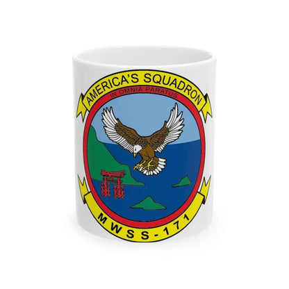 MWSS 171 America (USMC) White Coffee Mug 11oz - Go Mug Yourself