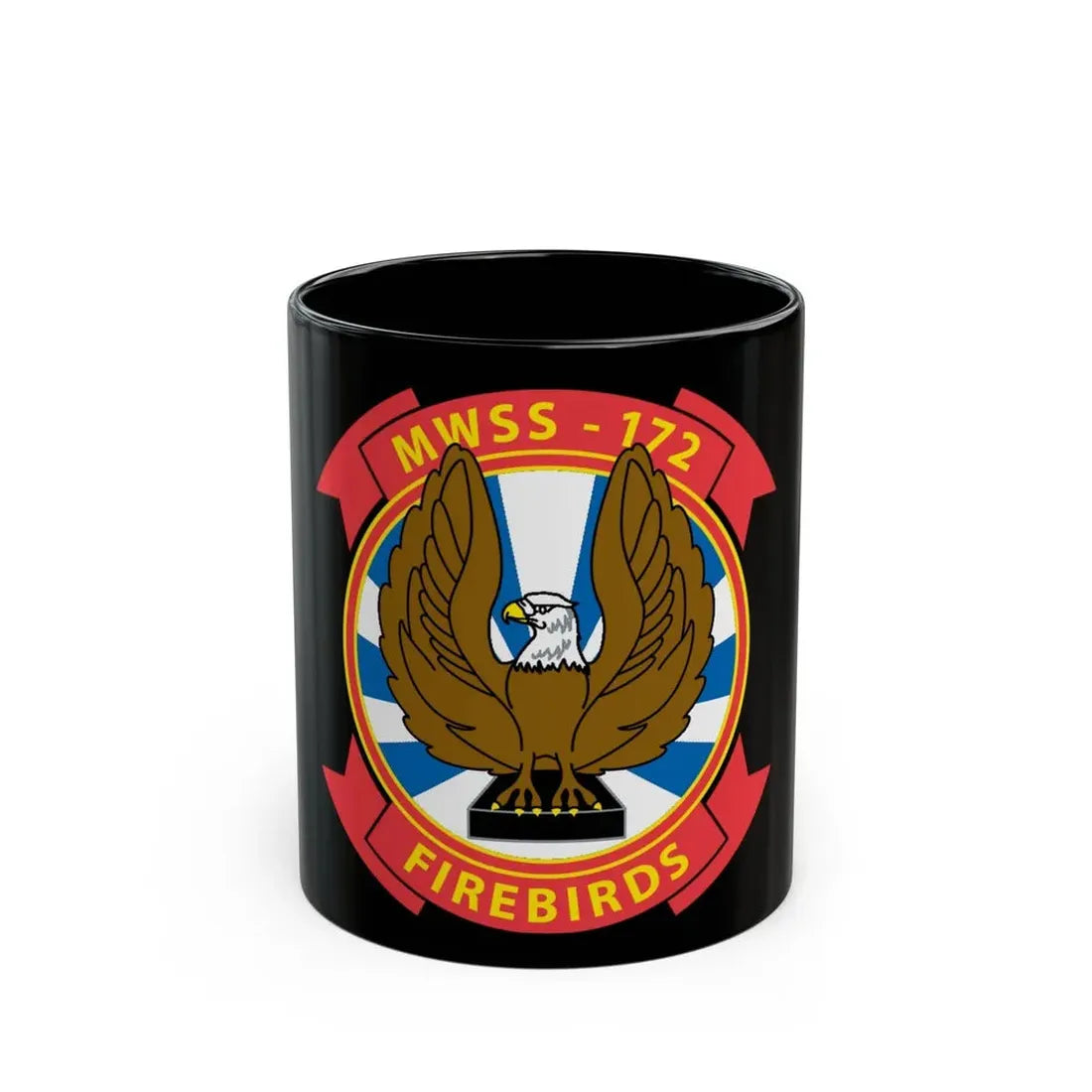 MWSS 172 Firebirds (USMC) Black Coffee Mug 11oz - Go Mug Yourself