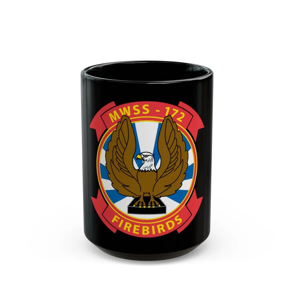 MWSS 172 Firebirds (USMC) Black Coffee Mug-15oz-Go Mug Yourself