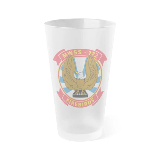 MWSS 172 Firebirds (USMC) Frosted Pint Glass 16oz Default Title - Go Mug Yourself