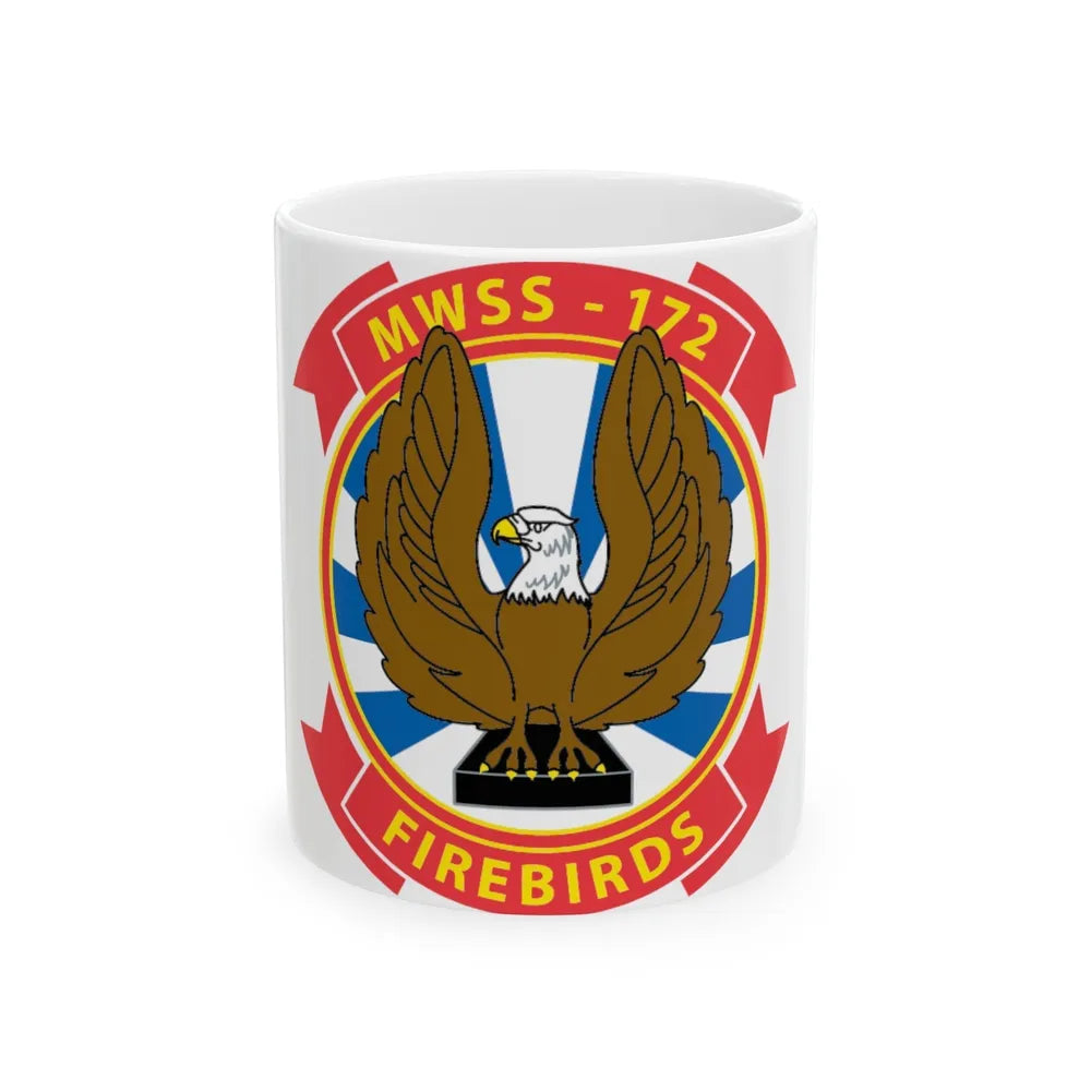 MWSS 172 Firebirds (USMC) White Coffee Mug-11oz-Go Mug Yourself