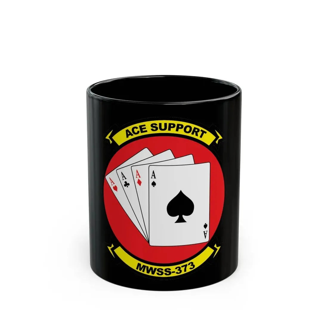 MWSS 373 Ace Support (USMC) Black Coffee Mug 11oz - Go Mug Yourself