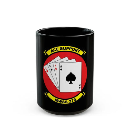 MWSS 373 Ace Support (USMC) Black Coffee Mug 15oz - Go Mug Yourself