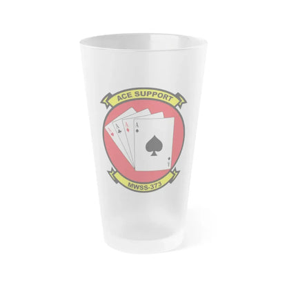 MWSS 373 Ace Support (USMC) Frosted Pint Glass 16oz Default Title - Go Mug Yourself