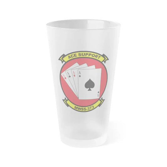 MWSS 373 Ace Support (USMC) Frosted Pint Glass 16oz Default Title - Go Mug Yourself