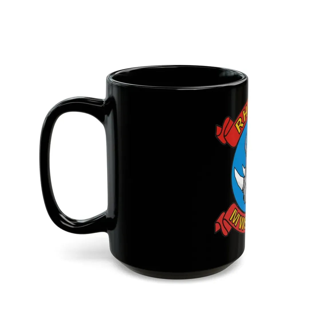 MWSS 374 Rhinos (USMC) Black Coffee Mug - Go Mug Yourself