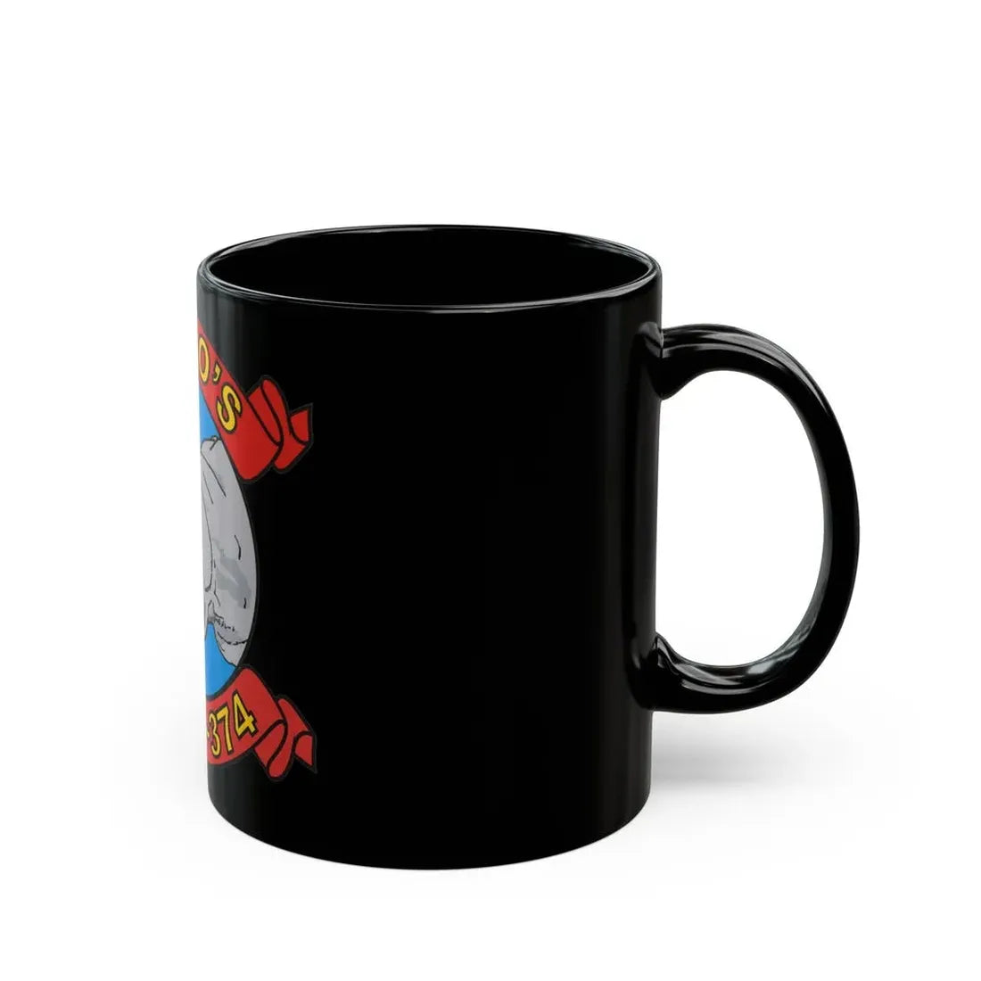 MWSS 374 Rhinos (USMC) Black Coffee Mug - Go Mug Yourself