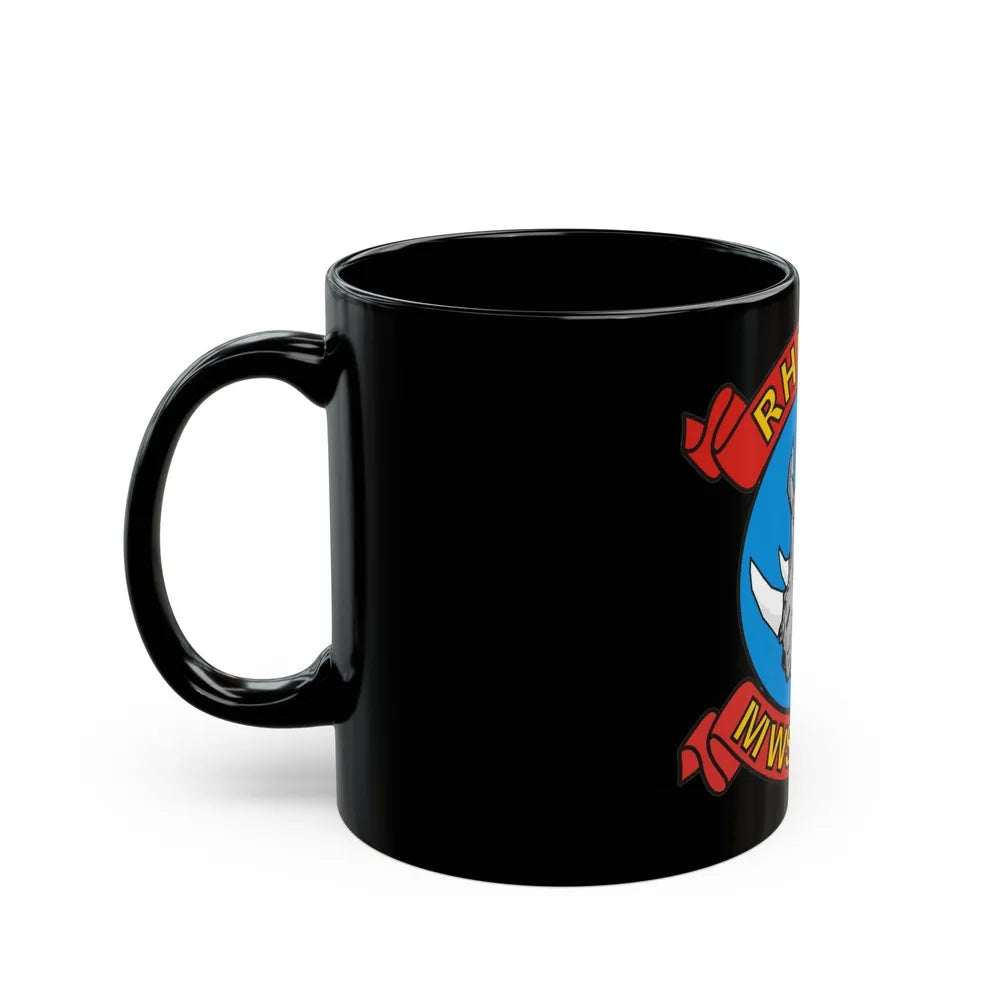 MWSS 374 Rhinos (USMC) Black Coffee Mug-Go Mug Yourself