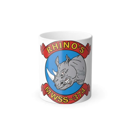 MWSS 374 Rhinos (USMC) Color Changing Mug 11oz-11oz-Go Mug Yourself