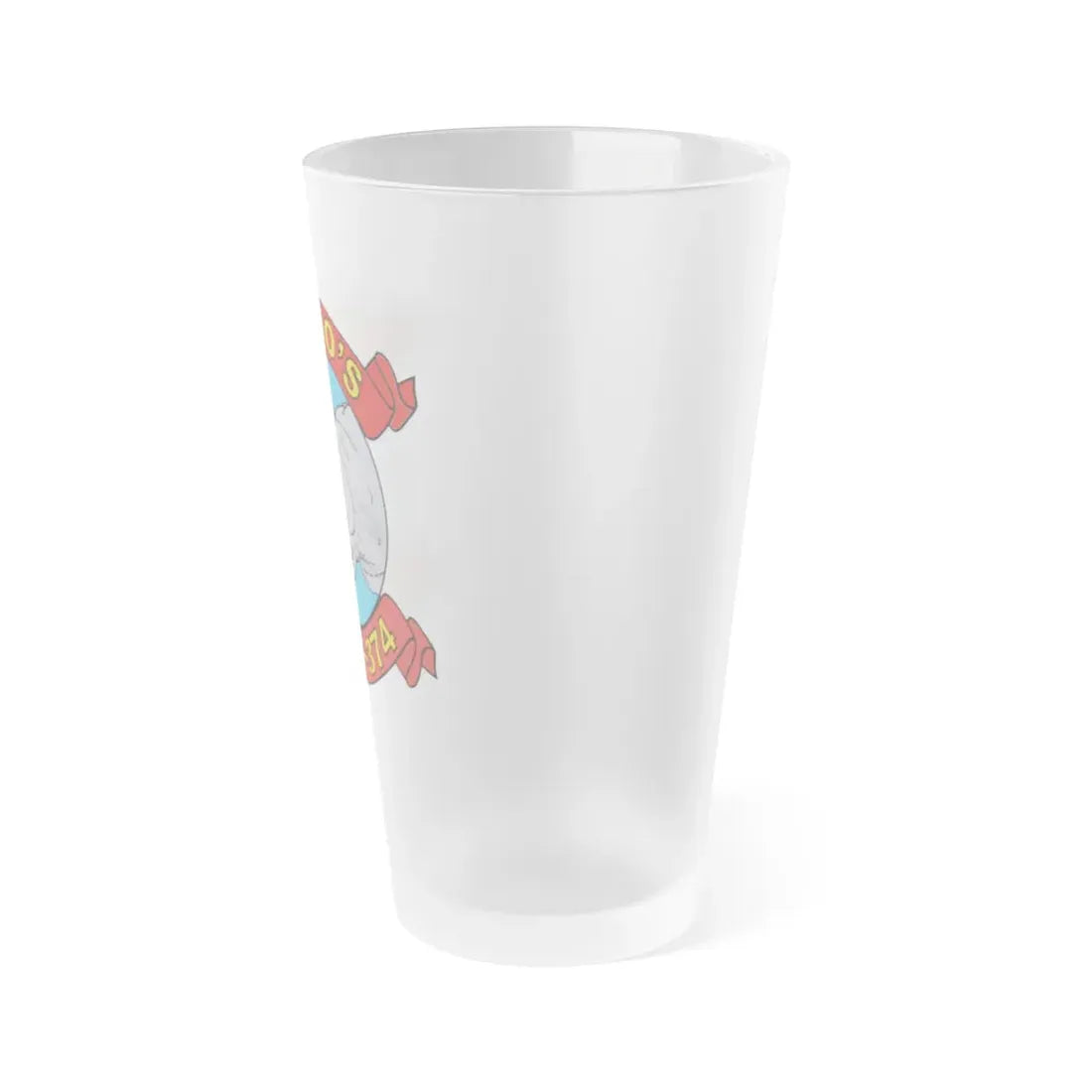 MWSS 374 Rhinos (USMC) Frosted Pint Glass 16oz - Go Mug Yourself