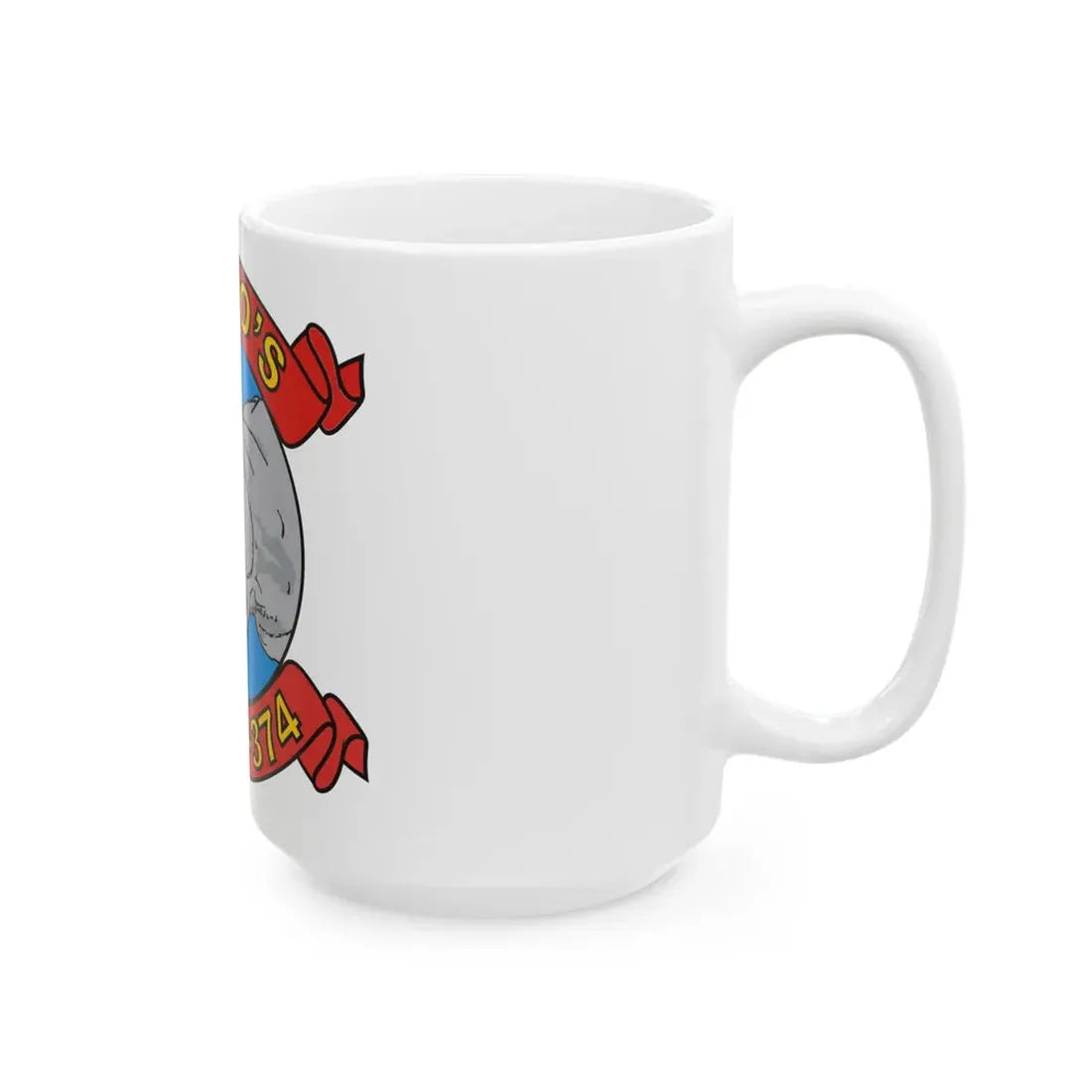 MWSS 374 Rhinos (USMC) White Coffee Mug - Go Mug Yourself