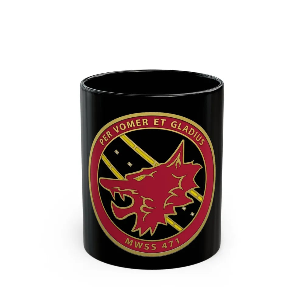 MWSS 471 (USMC) Black Coffee Mug-11oz-Go Mug Yourself