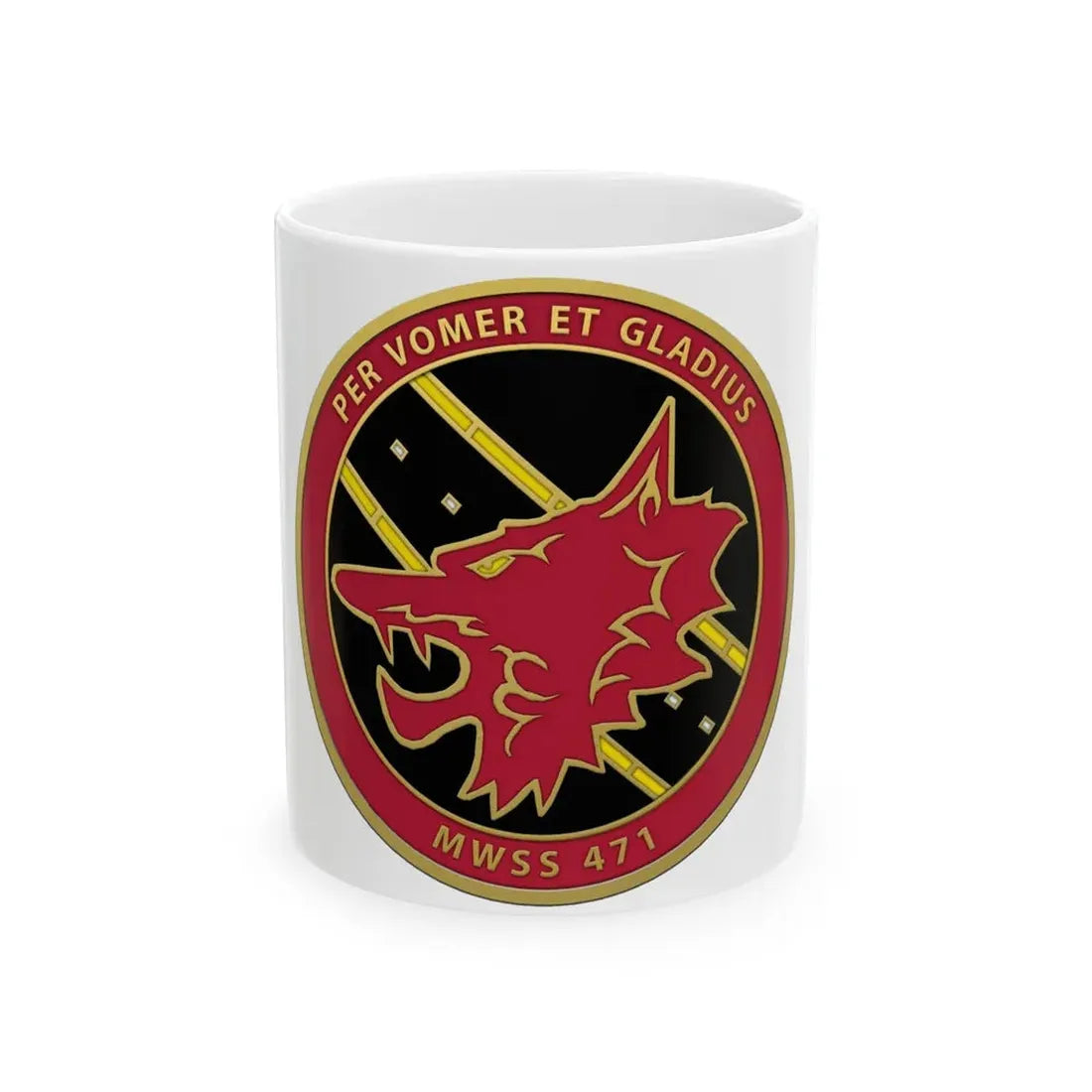 MWSS 471 (USMC) White Coffee Mug 11oz - Go Mug Yourself