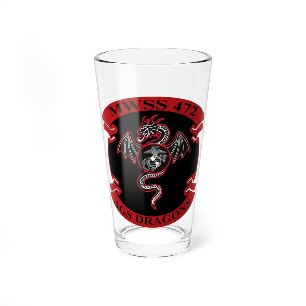 MWSS 472 AGS Dragons (USMC) Pint Glass 16oz-16oz-Go Mug Yourself