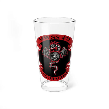 MWSS 472 AGS Dragons (USMC) Pint Glass 16oz 16oz - Go Mug Yourself