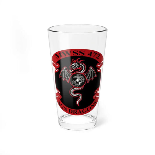 MWSS 472 AGS Dragons (USMC) Pint Glass 16oz 16oz - Go Mug Yourself