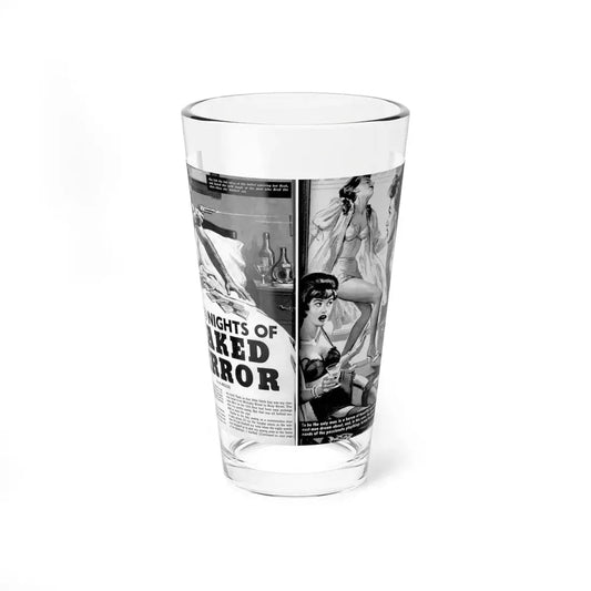 My 9 Nights Of Naked Terror, Man's Daring, November 1962 (Magazine Illustration) Pint Glass 16oz 16oz - Go Mug Yourself