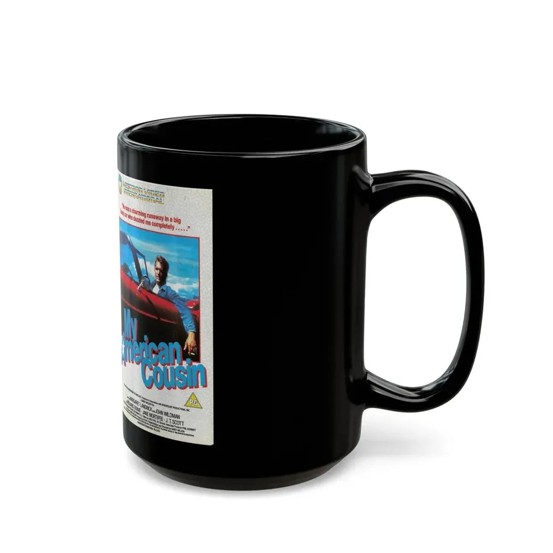 MY AMERICAN COUSIN (VHS COVER) - Black Coffee Mug - Go Mug Yourself
