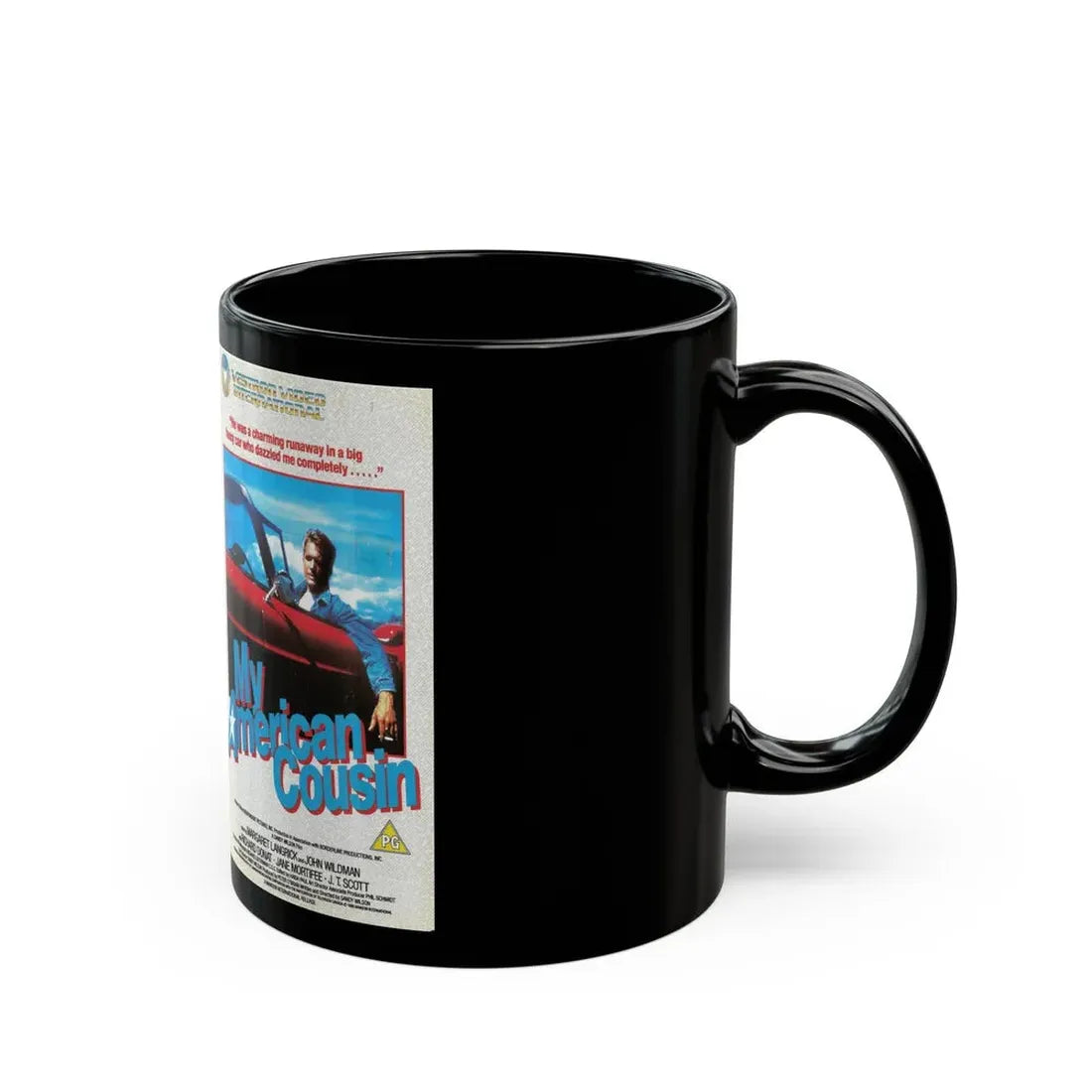 MY AMERICAN COUSIN (VHS COVER) - Black Coffee Mug - Go Mug Yourself