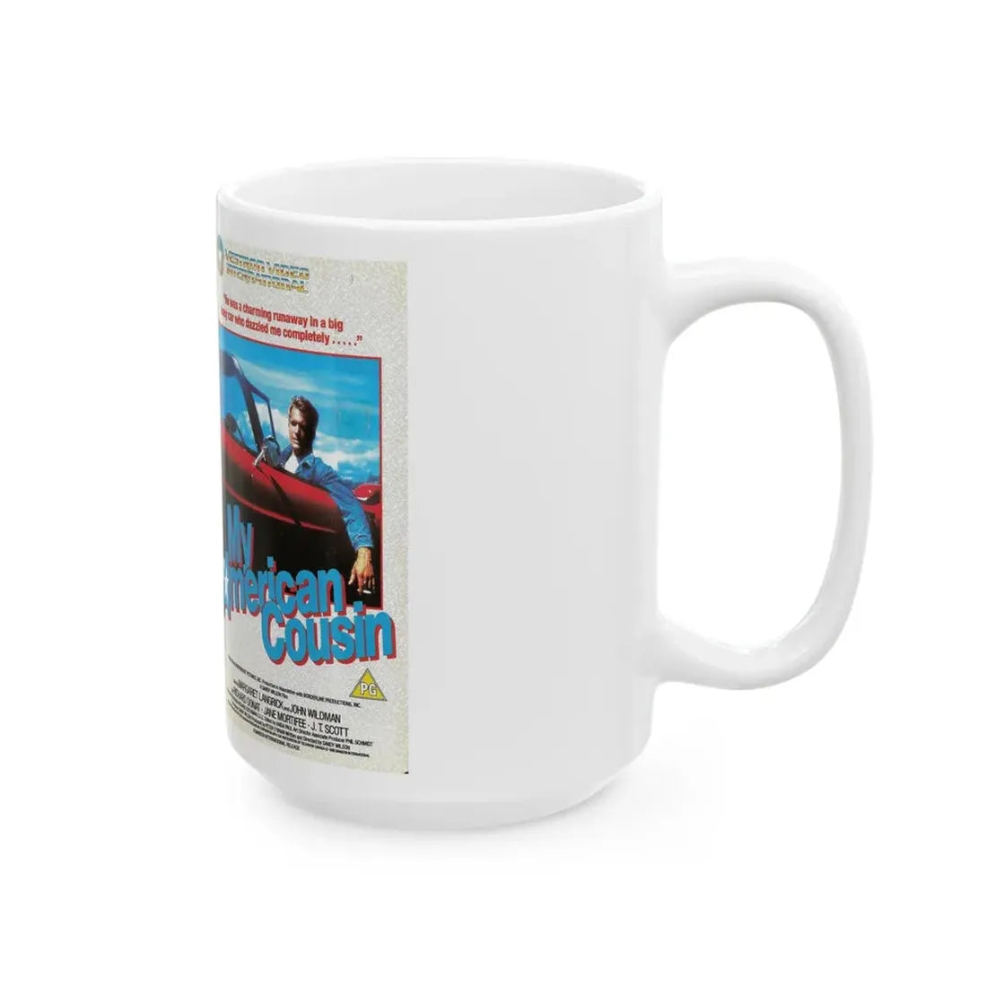 MY AMERICAN COUSIN (VHS COVER) - White Coffee Mug - Go Mug Yourself