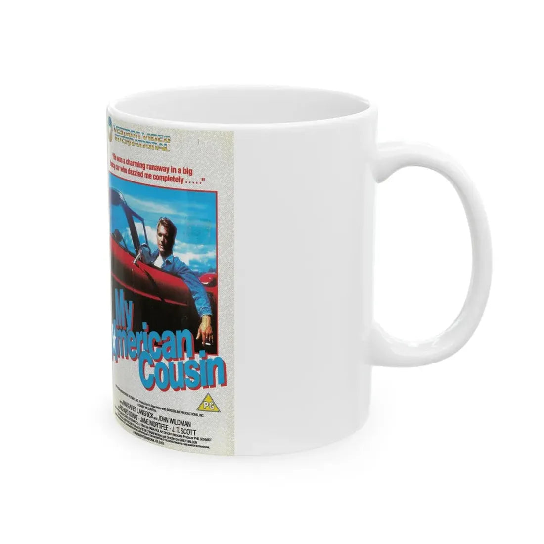 MY AMERICAN COUSIN (VHS COVER) - White Coffee Mug - Go Mug Yourself