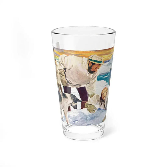 My Antarctic Honeymoon by Jennie Darlington, Woman's Own, 1957 (Magazine Illustration) Pint Glass 16oz 16oz - Go Mug Yourself