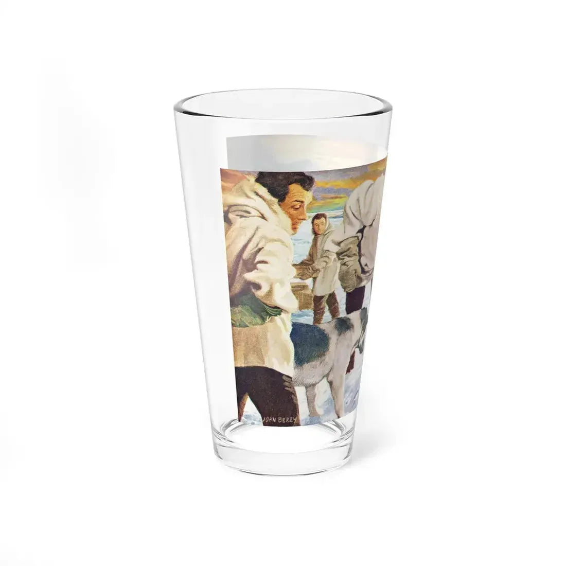 My Antarctic Honeymoon by Jennie Darlington, Woman's Own, 1957 (Magazine Illustration) Pint Glass 16oz - Go Mug Yourself