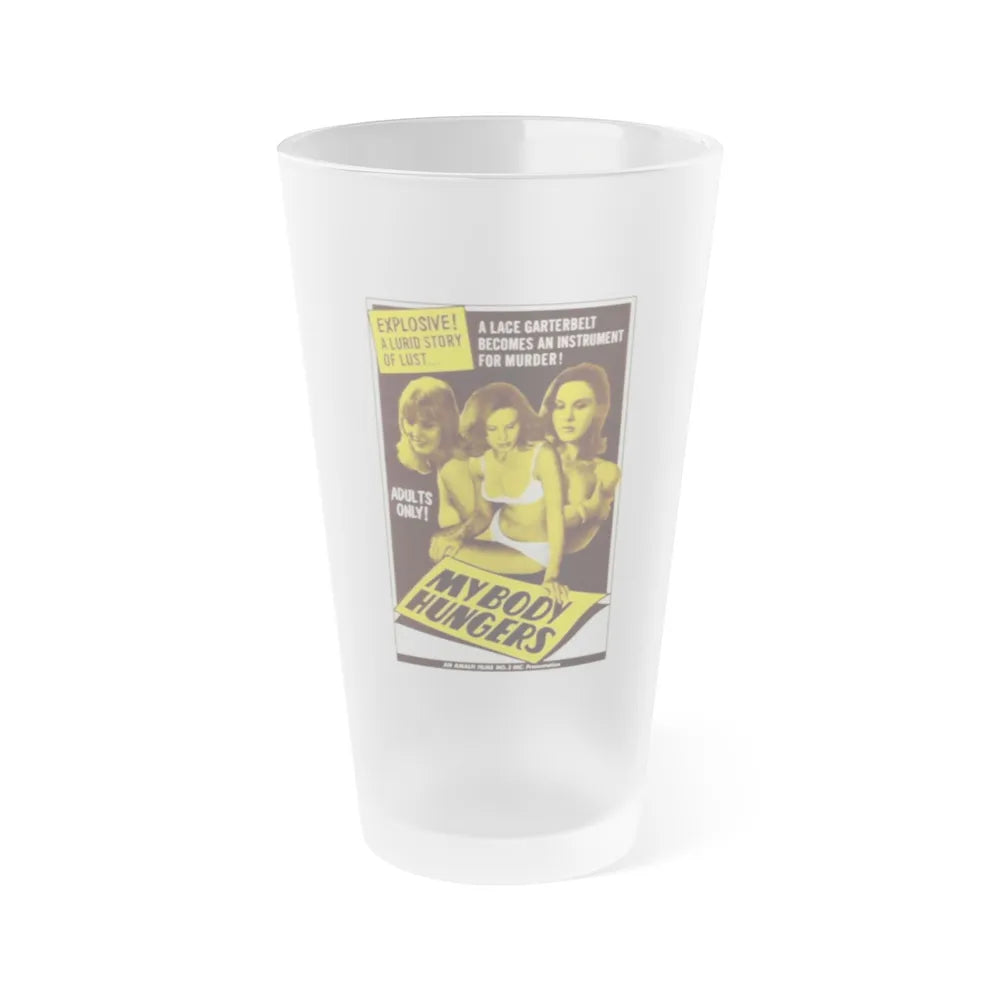 MY BODY HUNGERS 1967 Movie Poster - Frosted Pint Glass 16oz-16oz-Frosted-Go Mug Yourself