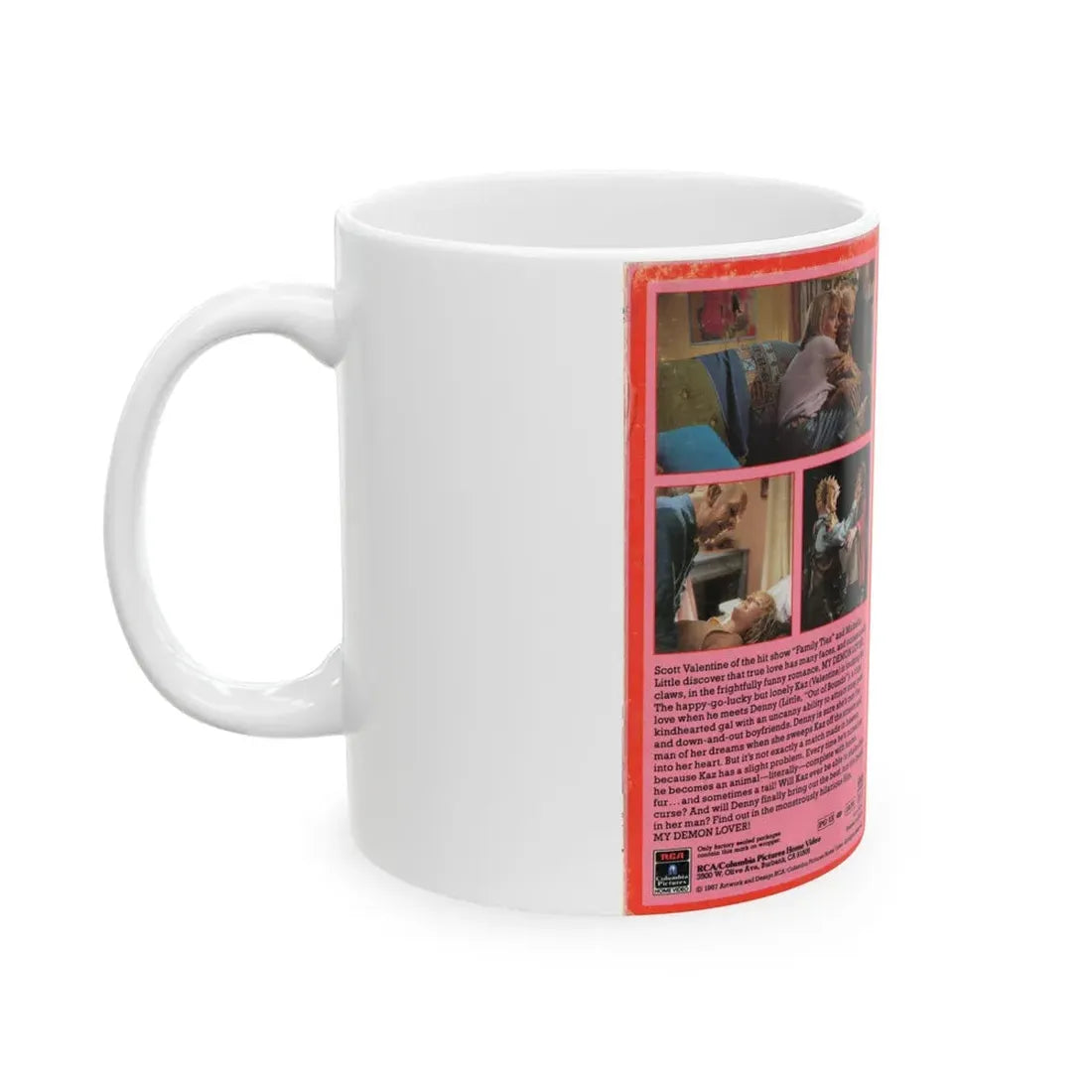 MY DEMON LOVER (VHS COVER) - White Coffee Mug - Go Mug Yourself