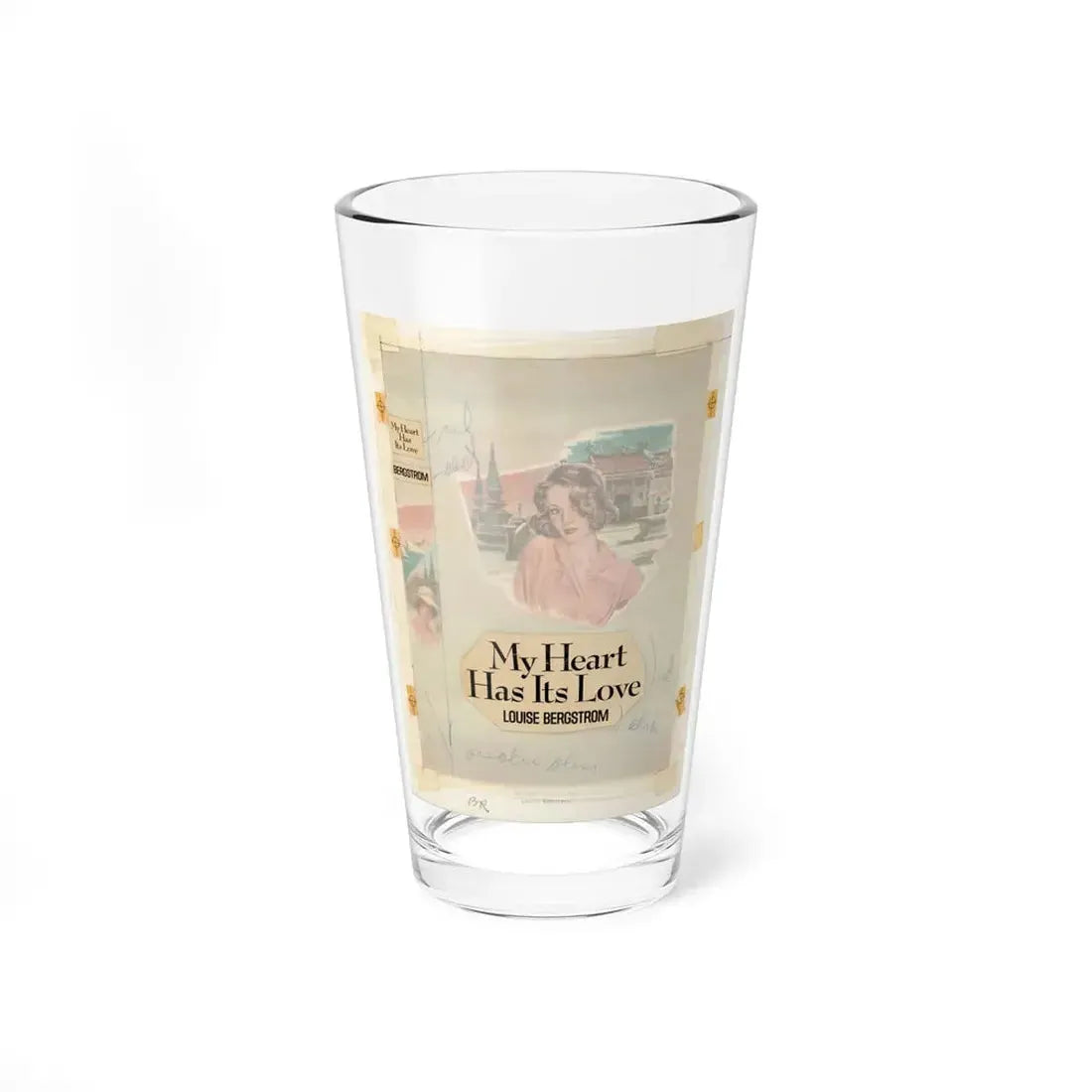 My Heart Has Its Love by Louise Bergstrom (Avalon Books, 1977) - Pint Glass 16oz 16oz - Go Mug Yourself