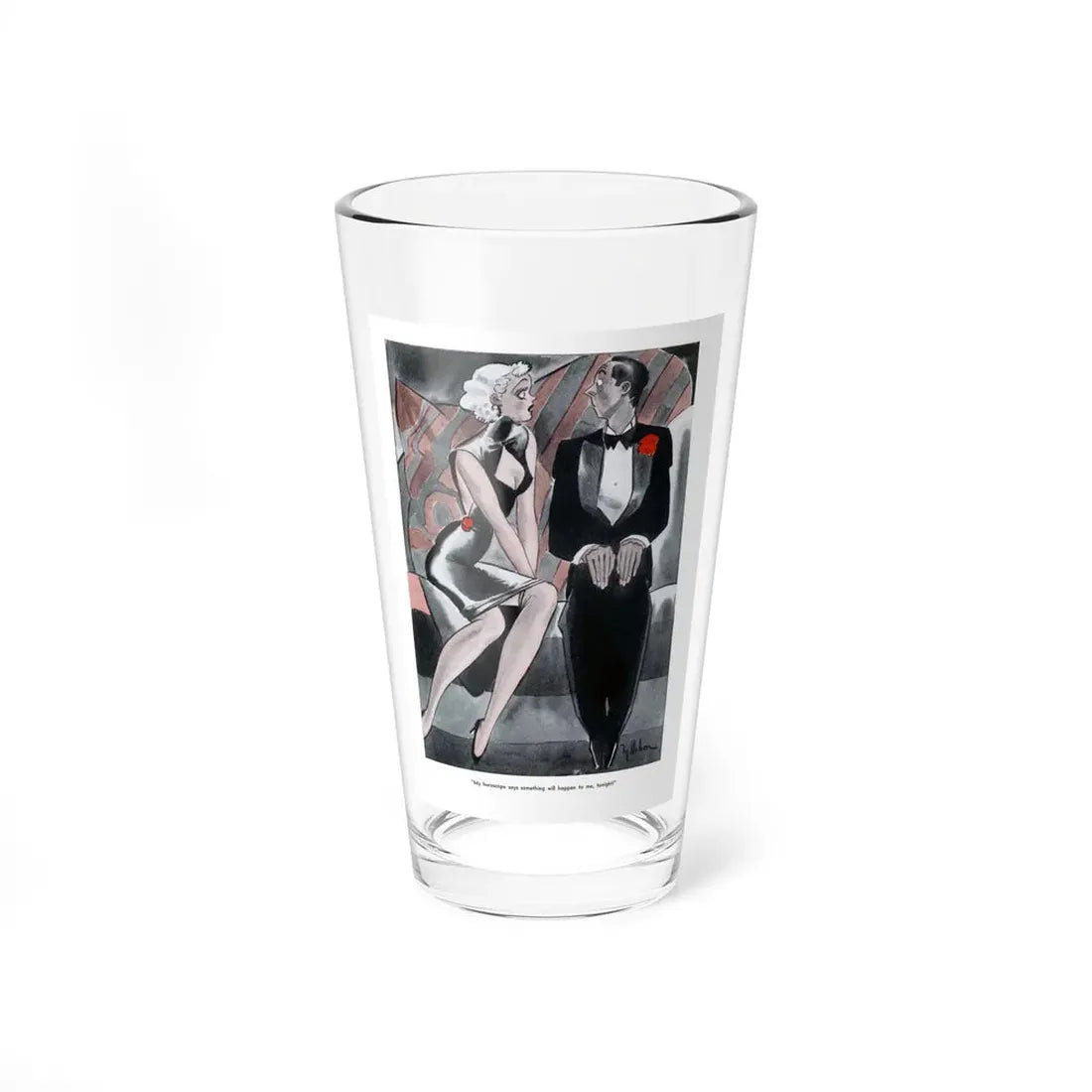 My horoscope says..., College Humor, September 1936 (Magazine Illustration) Pint Glass 16oz 16oz - Go Mug Yourself