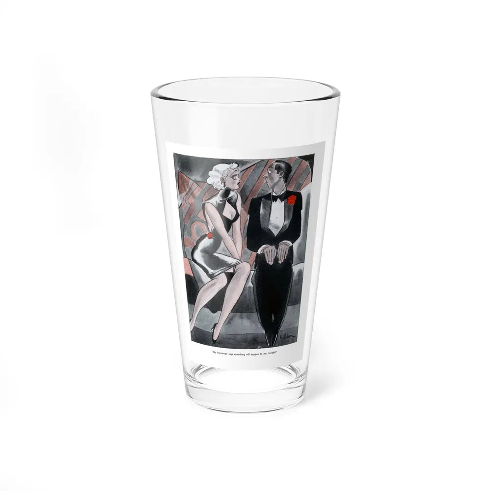 My horoscope says..., College Humor, September 1936 (Magazine Illustration) Pint Glass 16oz-16oz-Go Mug Yourself