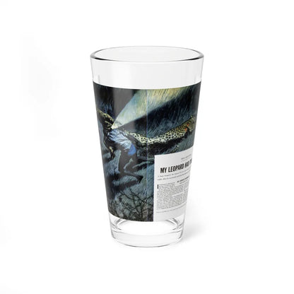 My Leopard Had Two Lives, Cavalier magazine, February 1957 (Magazine Illustration) Pint Glass 16oz-16oz-Go Mug Yourself