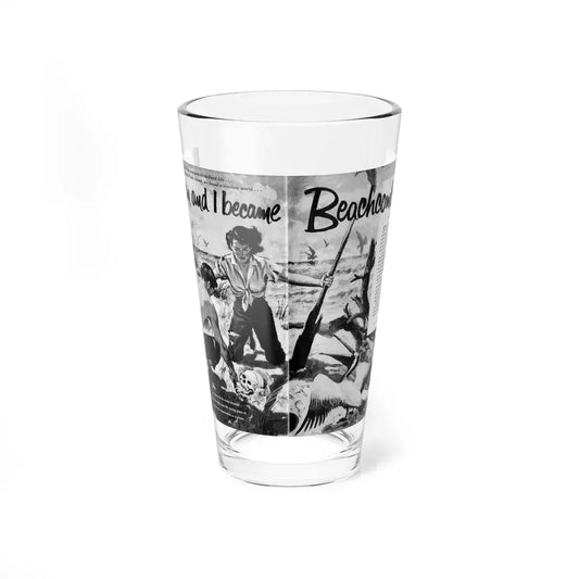 My Man and I became Beachcombers, True Woman's Adventures, May 1956 (Magazine Illustration) Pint Glass 16oz 16oz - Go Mug Yourself
