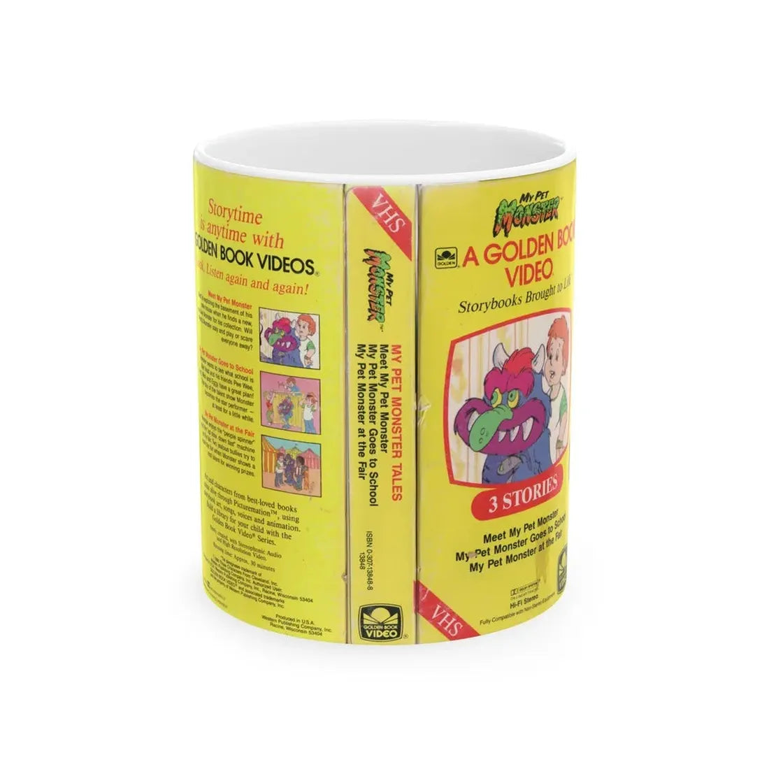 MY PET MONSTER A GOLDEN BOOK VIDEO (VHS COVER) - White Coffee Mug 11oz - Go Mug Yourself