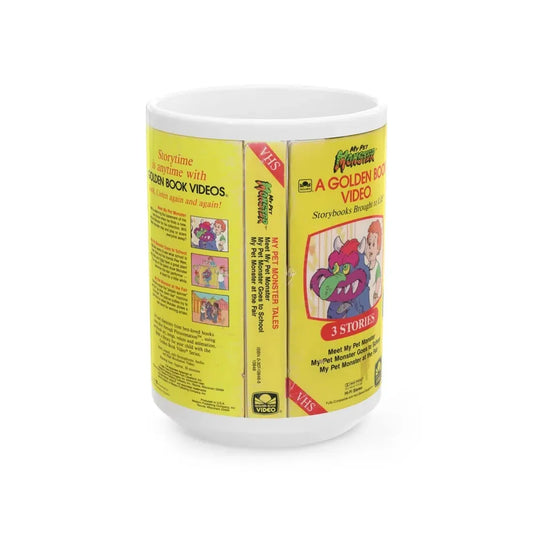 MY PET MONSTER A GOLDEN BOOK VIDEO (VHS COVER) - White Coffee Mug 15oz - Go Mug Yourself