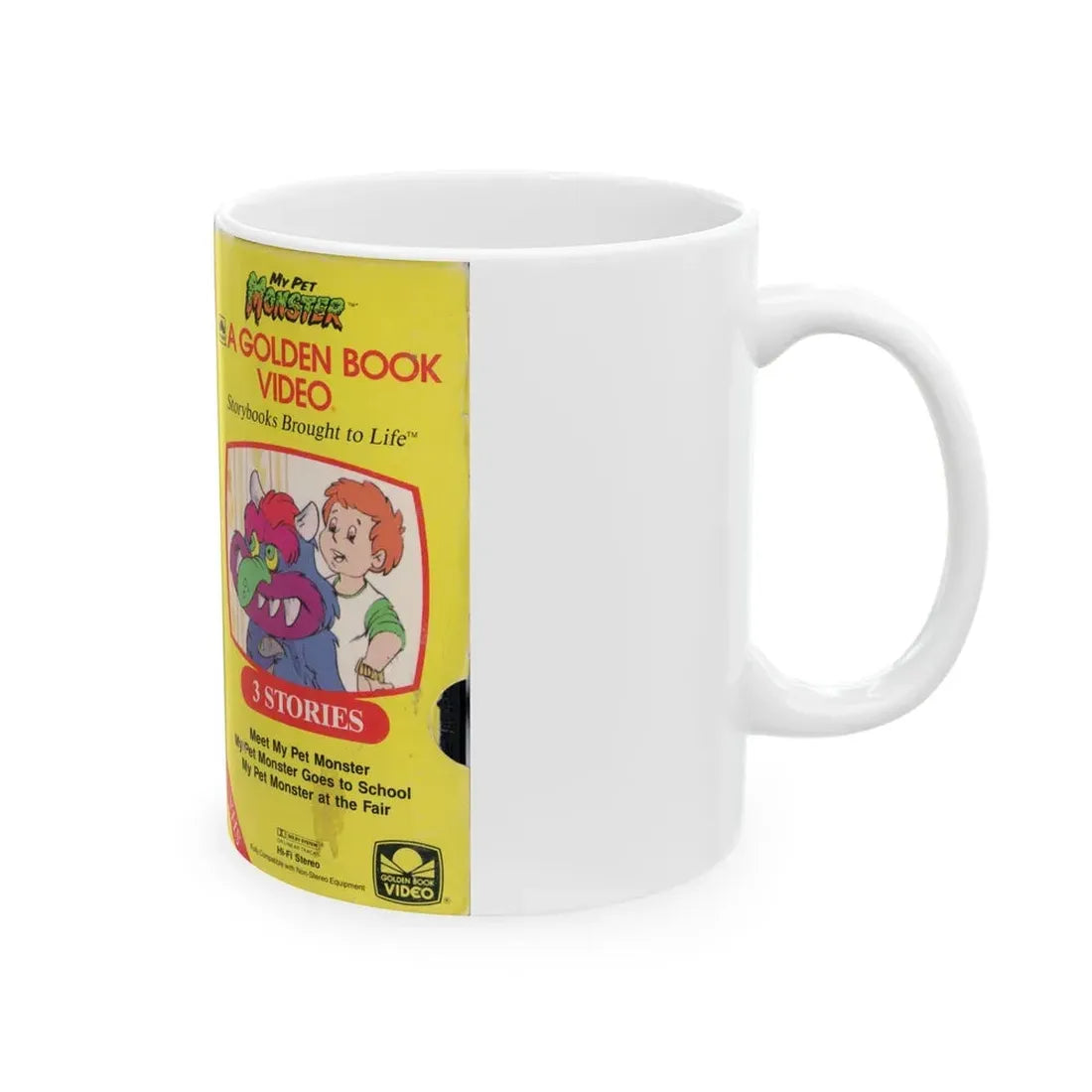 MY PET MONSTER A GOLDEN BOOK VIDEO (VHS COVER) - White Coffee Mug - Go Mug Yourself