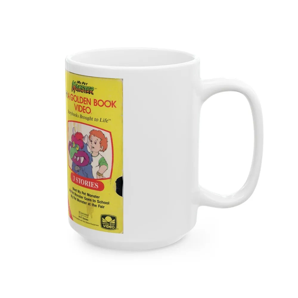 MY PET MONSTER A GOLDEN BOOK VIDEO (VHS COVER) - White Coffee Mug-Go Mug Yourself