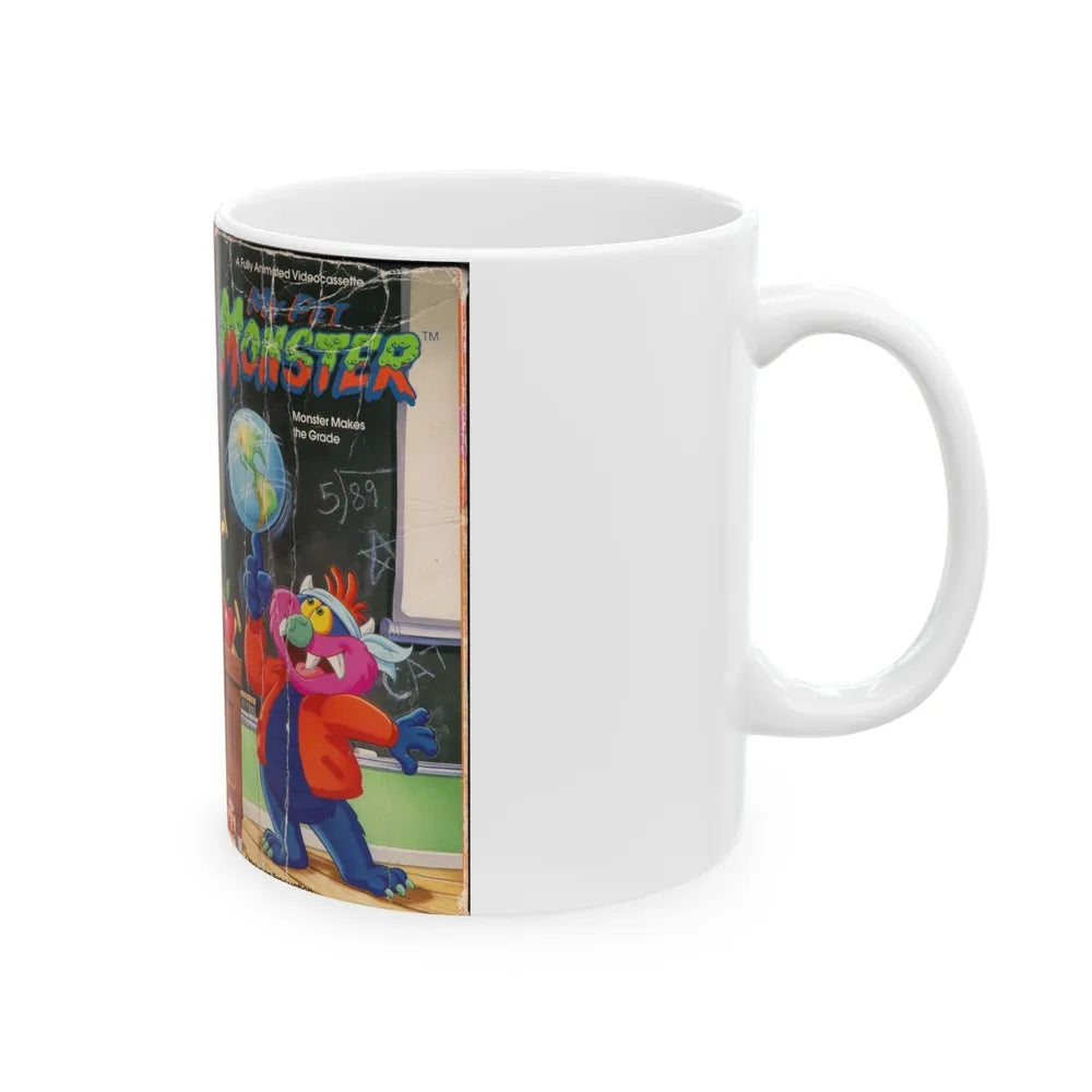 MY PET MONSTER CARTOON VOLUME 9 MONSTER MAKES THE GRADE (VHS COVER) - White Coffee Mug-Go Mug Yourself