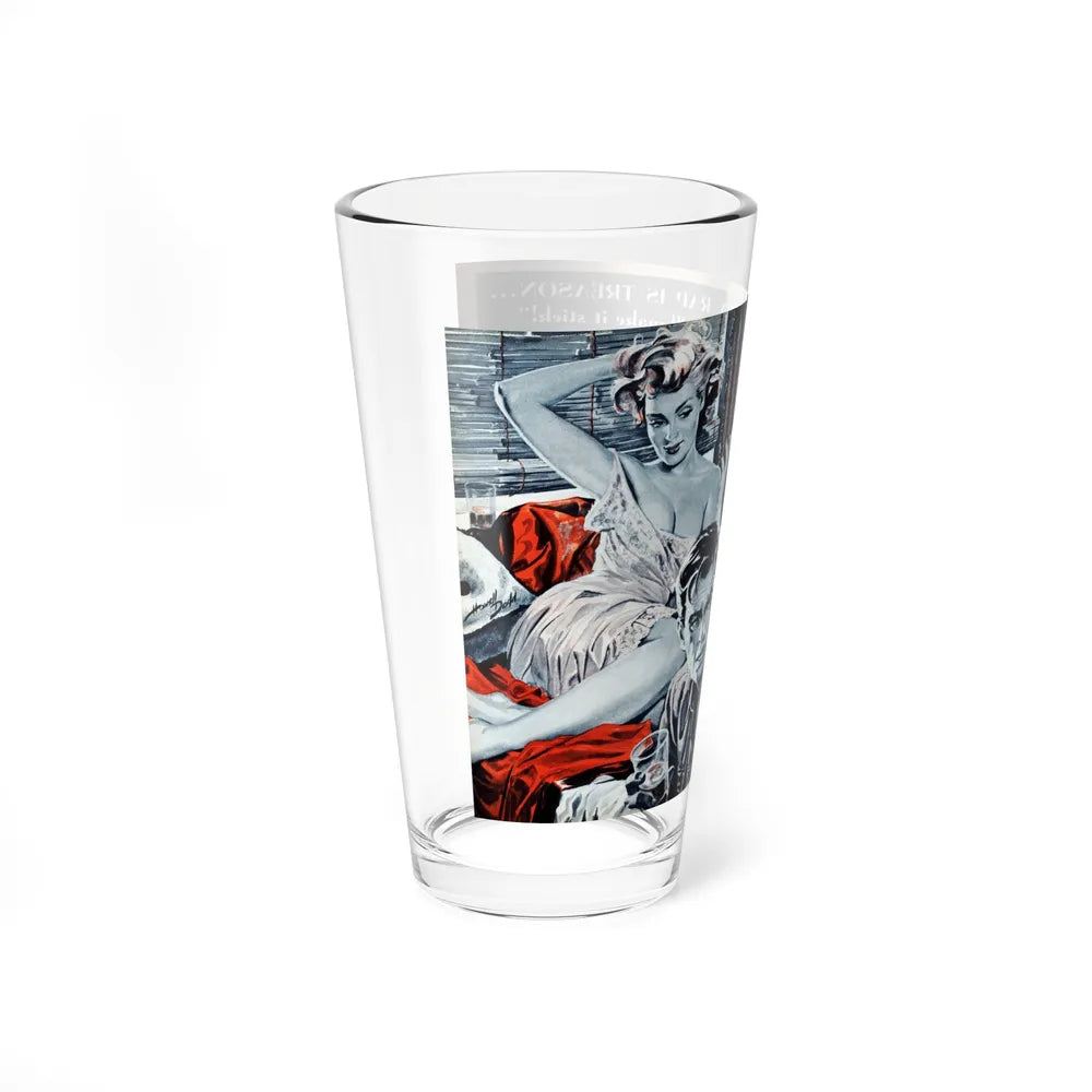 My Rap is Treason, Cavalcade magazine, September 1959 (Magazine Illustration) Pint Glass 16oz-Go Mug Yourself