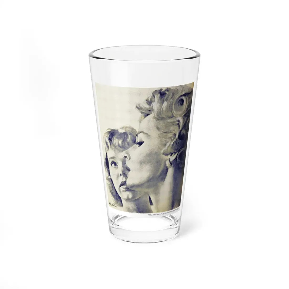 My Rival and I, Woman's Day, October 1956 (Magazine Illustration) Pint Glass 16oz 16oz - Go Mug Yourself