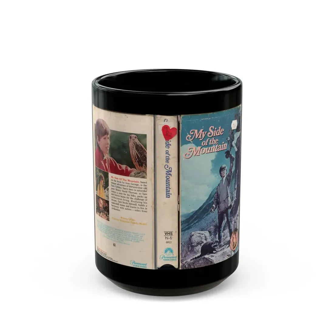 MY SIDE OF THE MOUNTAIN (VHS COVER) - Black Coffee Mug 15oz - Go Mug Yourself