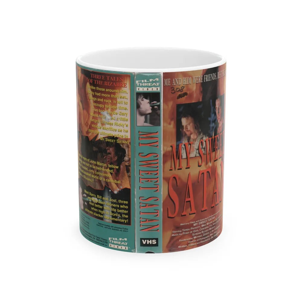 MY SWEET SATAN (VHS COVER) - White Coffee Mug-11oz-Go Mug Yourself