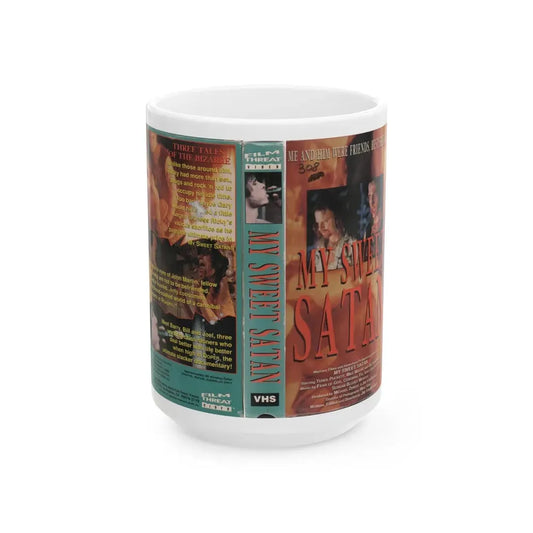 MY SWEET SATAN (VHS COVER) - White Coffee Mug 15oz - Go Mug Yourself