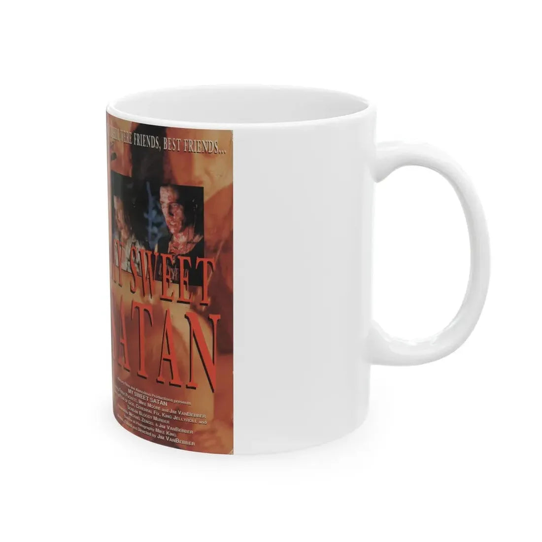 MY SWEET SATAN (VHS COVER) - White Coffee Mug - Go Mug Yourself