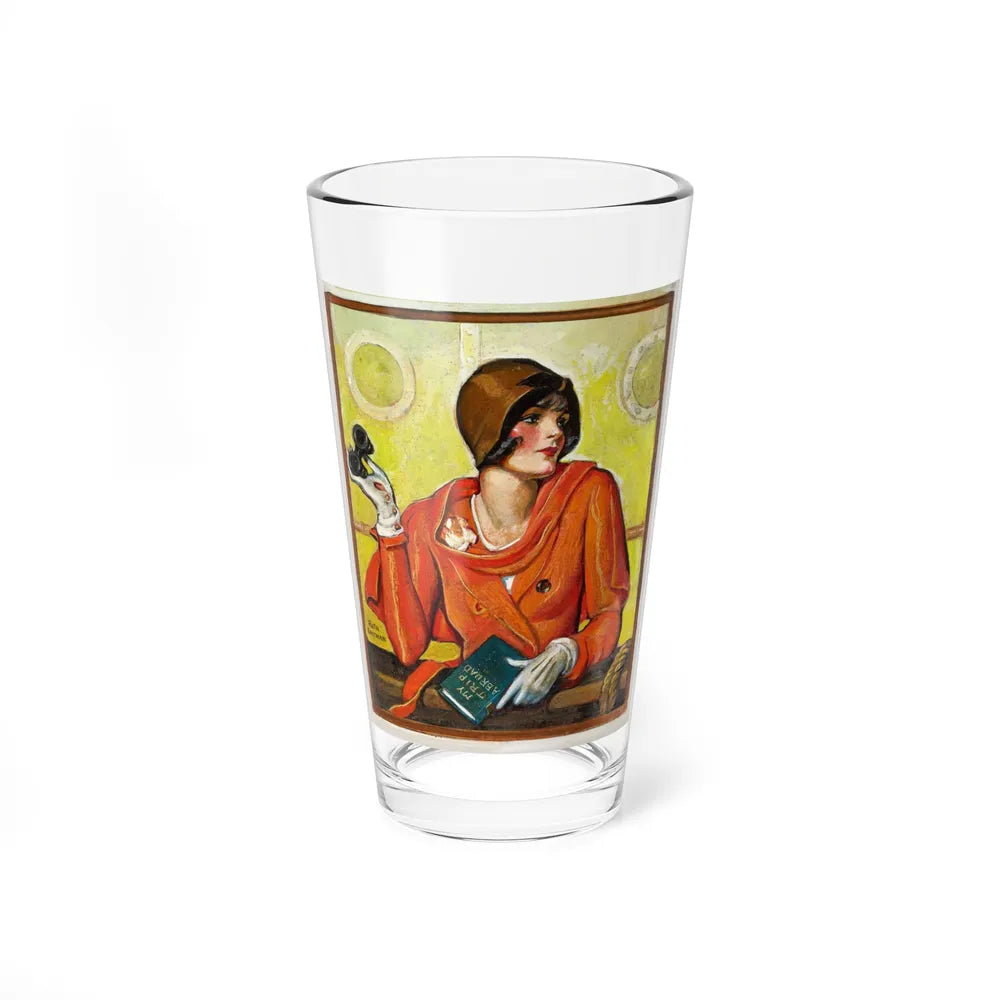 My Trip Abroad (Magazine Illustration) Pint Glass 16oz-16oz-Go Mug Yourself