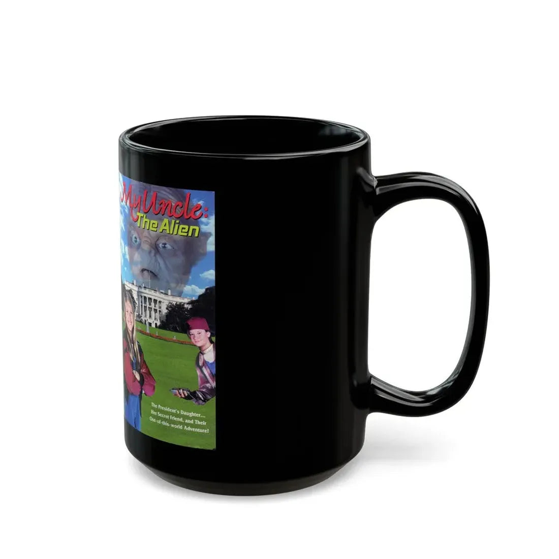 MY UNCLE THE ALIEN (VHS COVER) - Black Coffee Mug - Go Mug Yourself